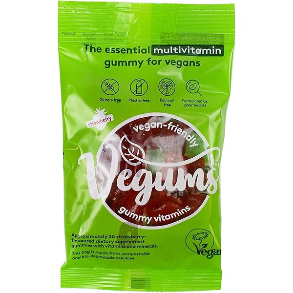 Vegums Vitamin and Mineral Gummies Strawberry - 30 Pack (2 week supply)