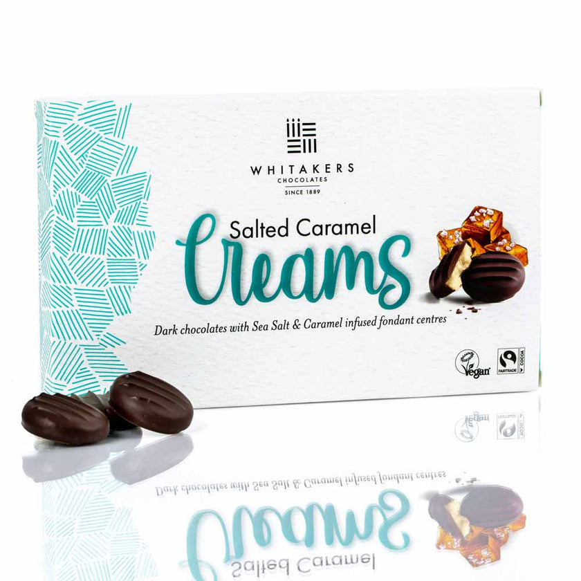 Whitakers Dark Chocolate Salted Caramel Creams 150g